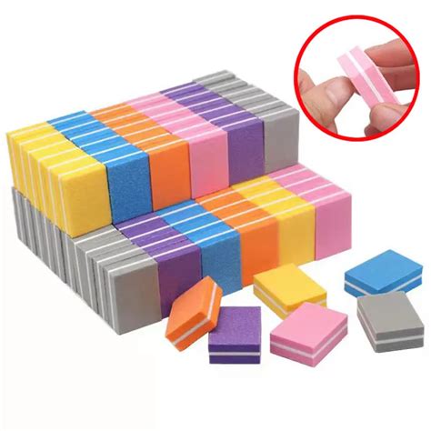 10 20 30 40Pcs Coloful Nail Sponge Nail File Buffer Block Buffing