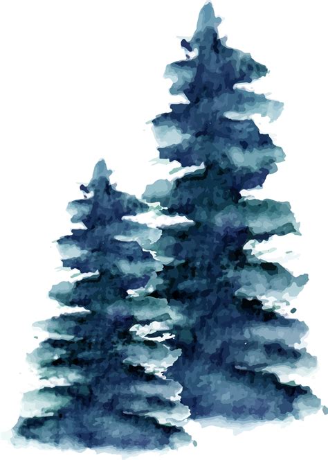 watercolor winter tree landscape 15736219 PNG