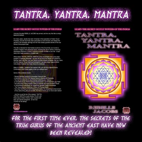 Tantra Yantra Mantra By Rebelle Jacobs Occult Books Occultism