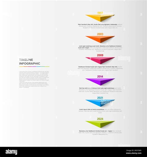 Colorful Vector Infographic Timeline Report Template With Six Triangle