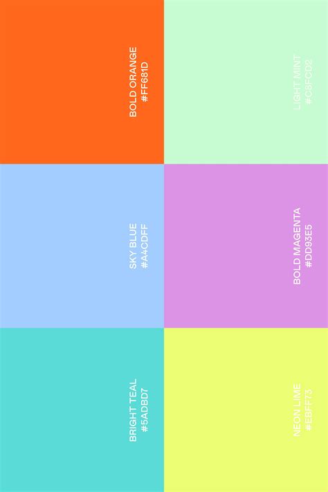 Color Palette Bright Colour Pallette Bright Color Pallets Timeless