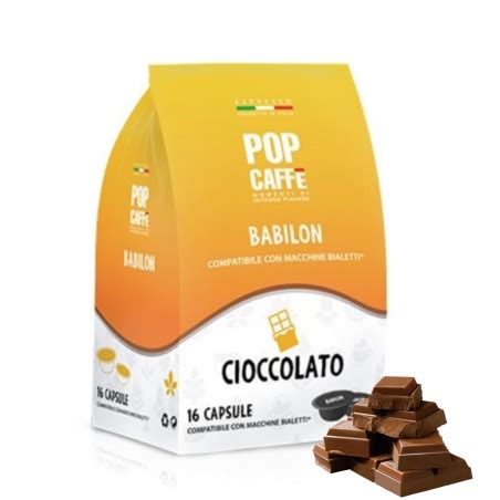 16 Capsule CIOCCOLATO Babilon Pop Caffè compatibili Bialetti