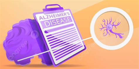 Alzheimer Disease Concept Banner Background System Plaque Psychology