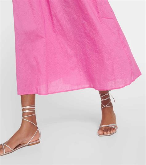 Marysia Roset Puff Sleeve Cotton Maxi Dress Marysia