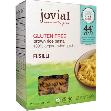 Jovial Brown Rice Pasta Fusilli Gluten Free Oz Pack Of