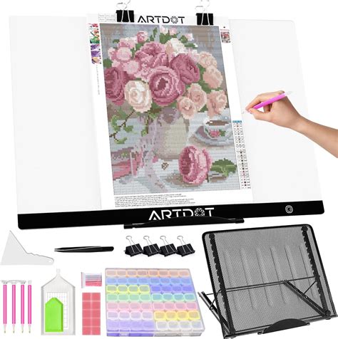 ARTDOT Table Lumineuse A2 Pour Diamond Painting Ultra Mince Portable