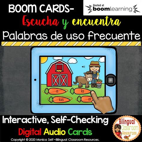 Boom Cards High Frequency Words In Spanish Palabras De Uso Frecuente Bilingual Marketplace