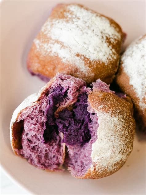 Ube Pandesal With Ube Halaya Purple Yam Jam Filling Purple Flour Hong Kong