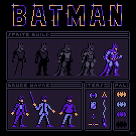 Batman Pixel Art Nes Style Sprite Atelier Yuwa Ciao Jp