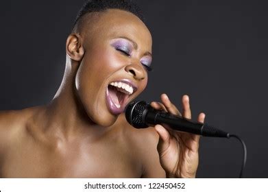 Closeup African American Woman Singing Stock Photo 122450452 Shutterstock