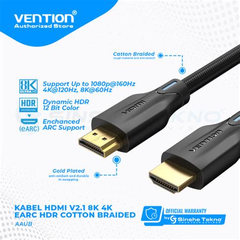 Jual Vention Kabel Hdmi Male To Male Ultra Hd K K P Hdr Earc