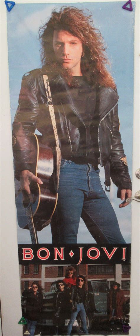 Vintage Huge Life Size Jon Bon Jovi Poster 1988 Etsy Jon Bon Jovi