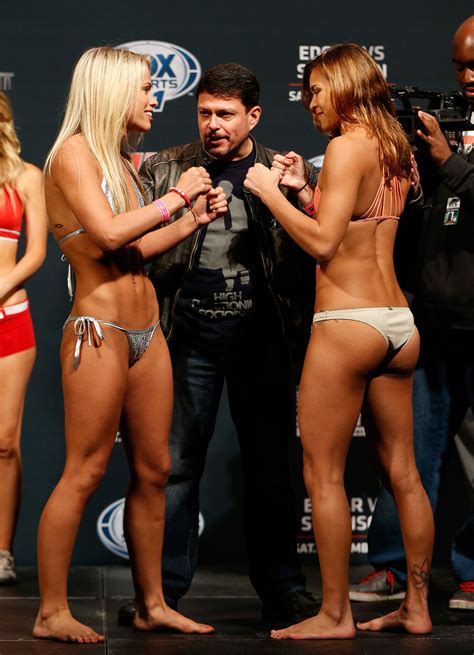 Duelo De Beldades E Encaradas Duras Marcam Pesagem Do UFC 74328 Hot