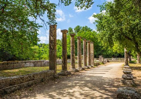 Ancient Ruins in Archaeological Museum in Olympia. Greece Editorial ...