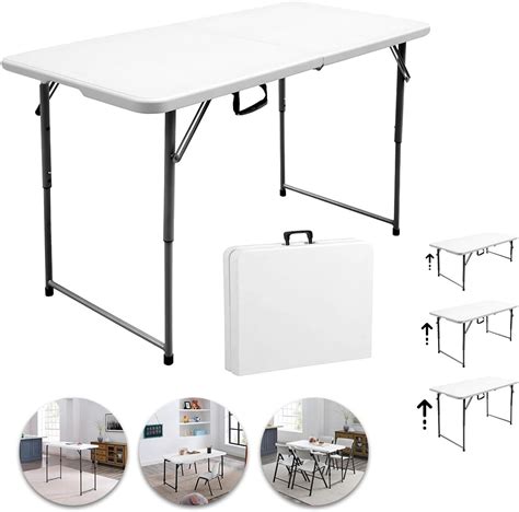 Lifetime 80160 Mesa Utilitaria Plegable De Altura Ajustable 4 Pies