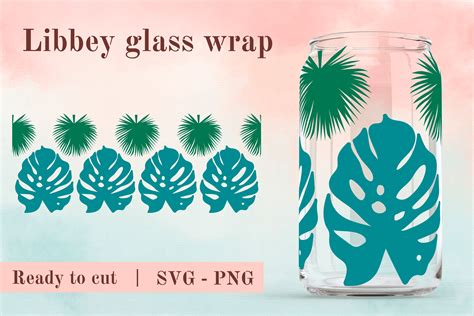 16oz Glass Can Full Wrap Svg Libbey Graphic By Cuteshopclipart