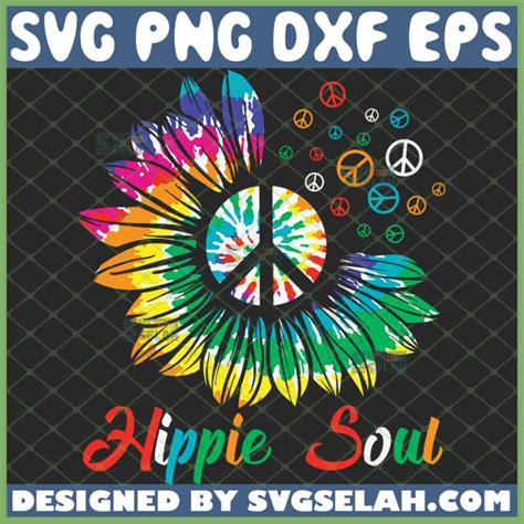 Hippie Soul Sunflower Color Svg Svg Selah