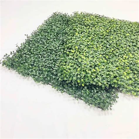 Uv Protected Vertical Garden Artificial Plastic Hedge Green Grass Leaf