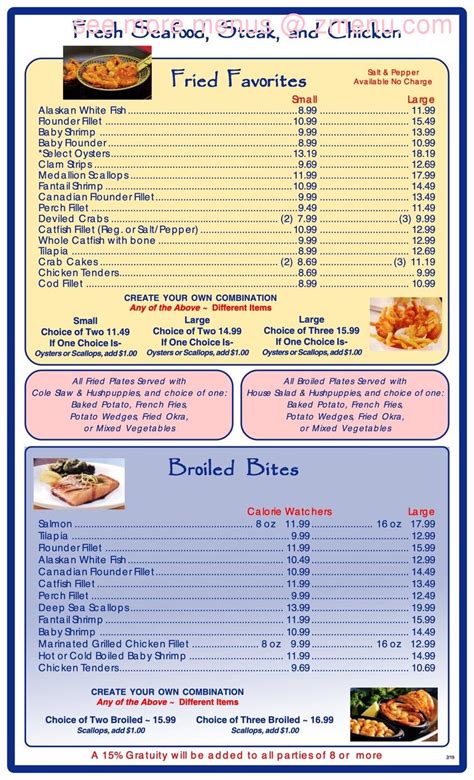 Online Menu Of Blue Bay Seafood Restaurant Restaurant Salisbury North