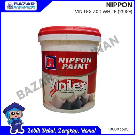 Jual Nippon Paint Cat Tembok Vinilex Kembang Pail 25 Kg 25Kg White