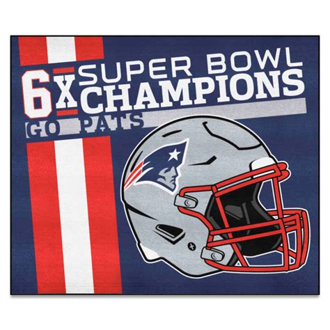 NFL New England Patriots 5'0" X 5'11" Blue Dynasty Tailgater Mat ...