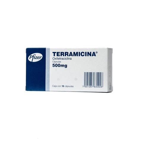 Terramicina 500 Mg 16 Capsulas