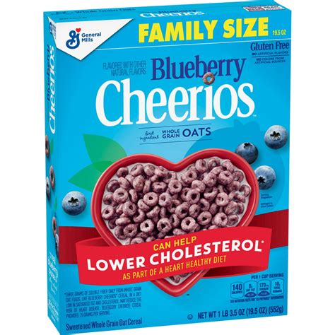 Blueberry Cheerios, Cereal with Oats, Gluten Free, 19.5 oz - Walmart ...