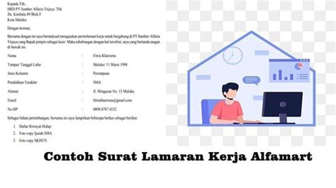 Contoh Surat Lamaran Kerja Alfamart Bagian Crew Store Yang Baik Dan