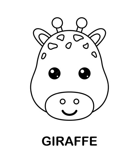 Giraffe Head Coloring Pages