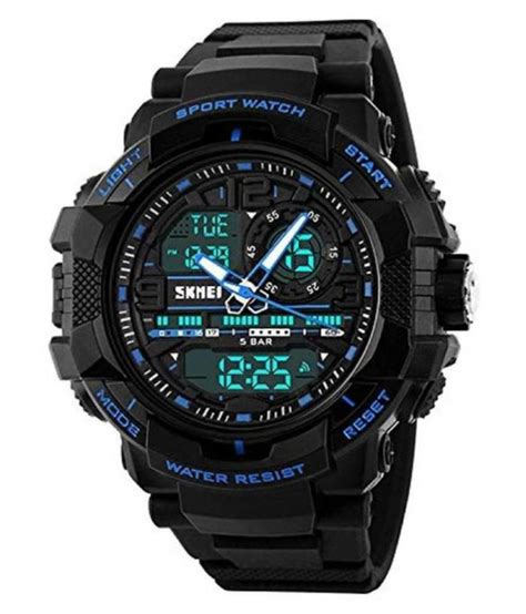 Skmei Blue Silicon Analog Digital Men S Watch Buy Skmei