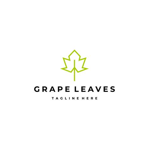 Grape Leaves Logo Design Vector Template 15569974 Vector Art At Vecteezy