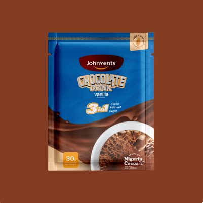 Johnvents 3in1 Chocolate Drink 25g 3 Rolls 10 Sachets Each