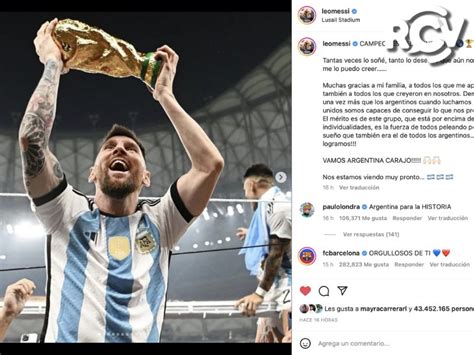 Lionel Messi obtiene un nuevo récord la foto con más likes en Instagram