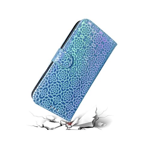 For Infinix Hot I Colorful Magnetic Buckle Leather Phone Case Blue