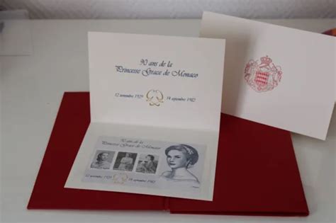 MONACO ENCART 90 Ans De La Princesse Grace Kelly Bloc 3 Timbres 2019