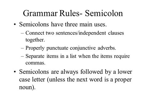 Semicolon Grammar