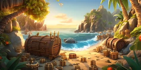 Premium AI Image | A pirate ship on the beach with a sunset in the ...