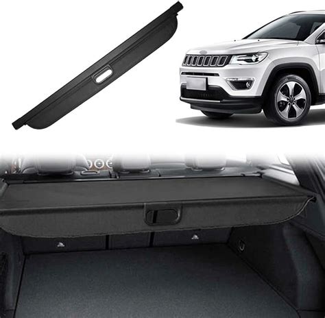 OREALTOOL Black Retractable Cargo Cover Luggage Shade Shield For Jeep