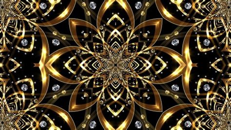 Golden Kaleido Flower Motion Graphics Videohive