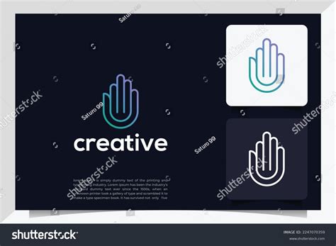 U Letter Fingerprint Logo Design Template Stock Vector Royalty Free