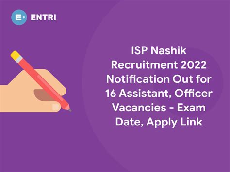 ISP Nashik Recruitment 2022 Notification Out For 16 Assistant Officer