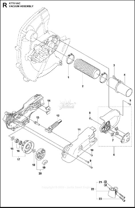 Husqvarna K 770 Vac 2018 10 Parts Diagram For Vacuum Assembly