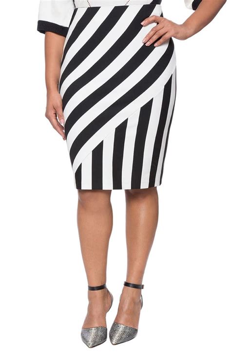 Eloquii Stripe Pencil Skirt Plus Size Nordstrom