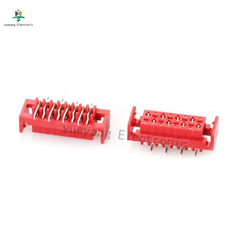 20pcs 2 54mm Red Idc Micro Match Connector 4p 6p 8p 10p 12p 14p 16p 18p