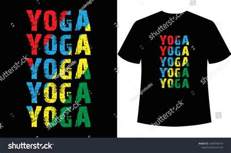 Yoga Typography Tshirt Designtshirt Templateprint Ready Stock Vector