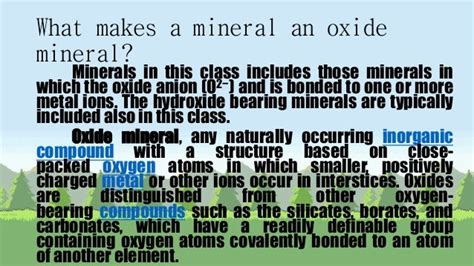 Oxide Minerals