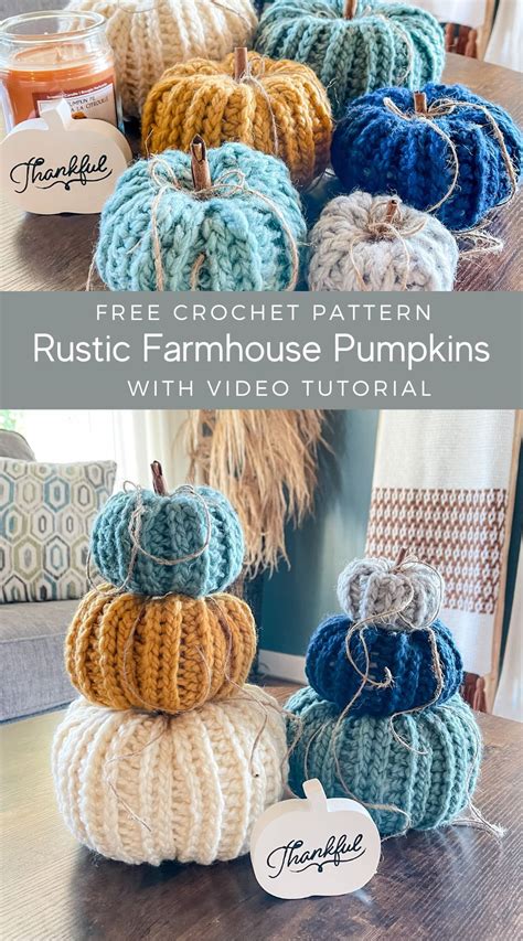 Rustic Modern Free Crochet Pumpkin Pattern Crochet Pumpkin Crochet