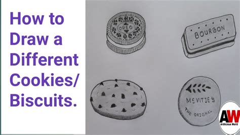 How To Draw Different Cookies Biscuits Youtube