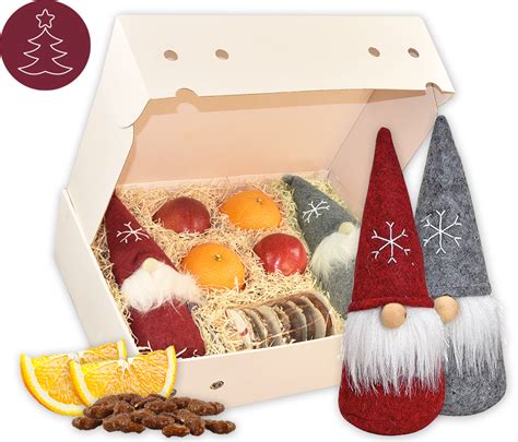 Weihnachtsgeschenk Wichtel Geschenkbox Hansen Obst