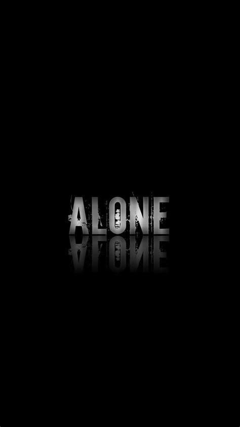 Alone Black Saying Word Hd Phone Wallpaper Peakpx